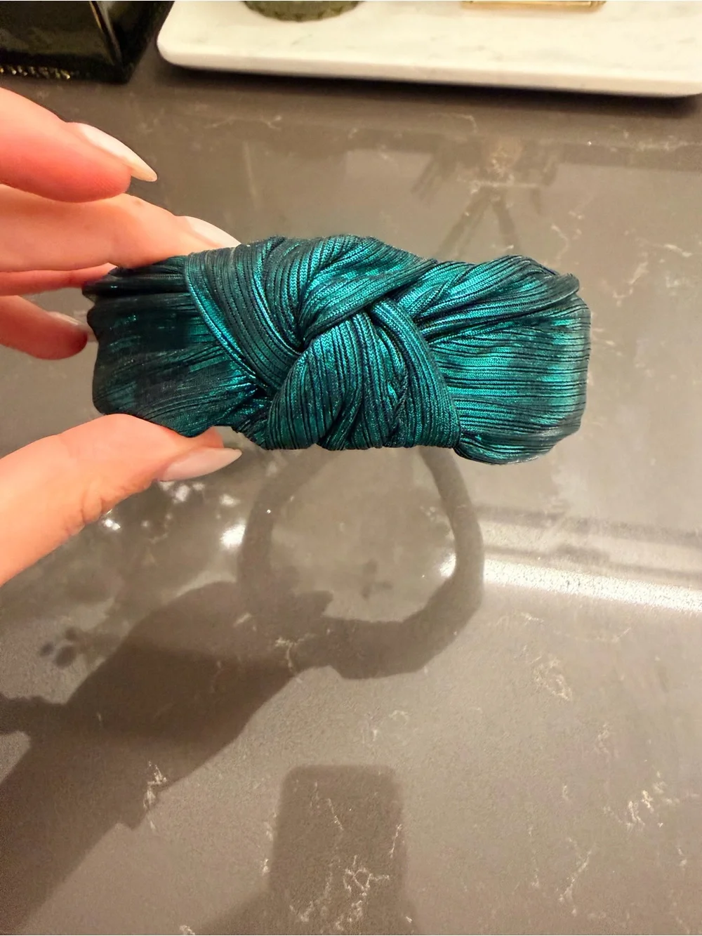 Embellished Velvet Headband Set - Teal, Black & Multicolor